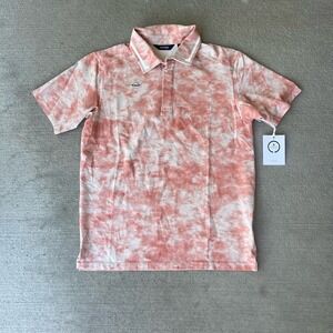 NWT Radmor Men's Polo Shirt Medium Molten Pink Pima Performance Golf